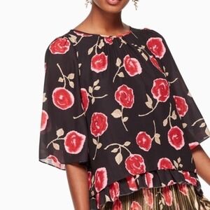 Kate Spade Hazy Rose Double Layer Top Blouse